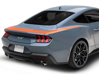 SEC10 Upper Rear Surround Decal; Red (24-25 Mustang)