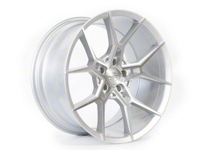 Select Precision Alloys Alpine Gloss Silver Brushed Wheel; Rear Only; 20x10.5; 38mm Offset (05-09 Mustang)