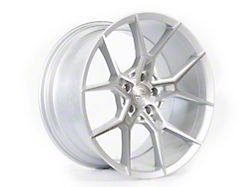 Select Precision Alloys Alpine Gloss Silver Brushed Wheel; Rear Only; 20x10.5; 38mm Offset (10-15 Camaro, Excluding ZL1)
