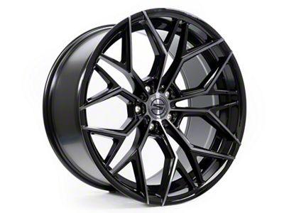 Select Precision Alloys Syndicate Glossy Black Machined DDT Face and Lip Wheel; 20x9; 20mm Offset (94-98 Mustang)