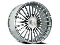 Select Precision Alloys Bristol Gloss Silver Machined Wheel; Rear Only; 22x10.5; 38mm Offset (05-09 Mustang)