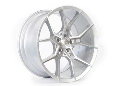 Select Precision Alloys Alpine Gloss Silver Brushed Wheel; Rear Only; 20x10.5; 38mm Offset (16-24 Camaro, Excluding SS w/ 6-Piston Front Calipers & ZL1)