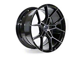 Select Precision Alloys Alpine Glossy Black with Brushed DDT Face Clear Wheel; 20x9; 38mm Offset (16-24 Camaro, Excluding SS w/ 6-Piston Front Calipers & ZL1)