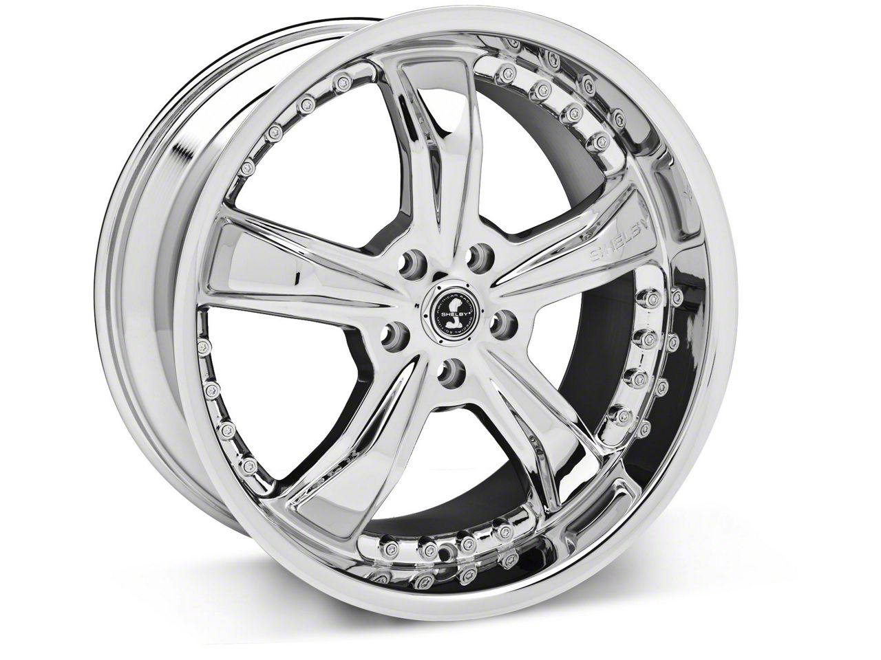 Shelby Mustang Razor Chrome Wheel; Rear Only; 20x10; 48mm