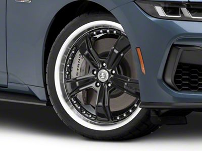 Shelby Razor Gloss Black Wheel; 20x9; 24mm Offset (24-25 Mustang)
