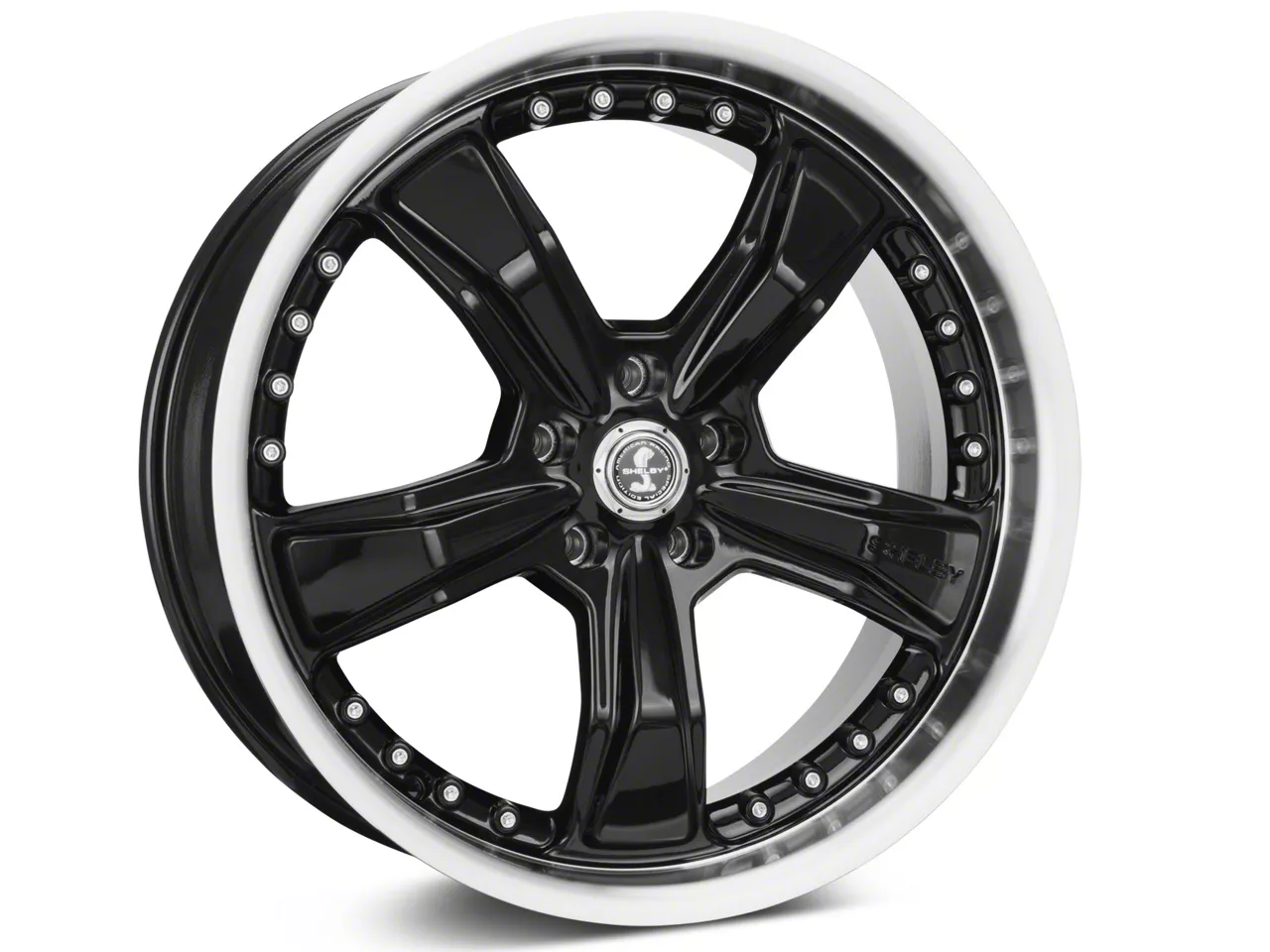 Shelby Mustang Razor Gloss Black Wheel; 20x9; 24mm Offset