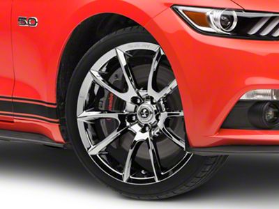 Shelby Super Snake Style Chrome Wheel; 19x8.5; 24mm Offset (15-21 GT, EcoBoost, V6)
