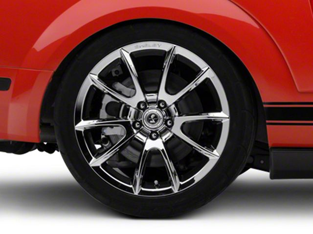 Shelby Super Snake Style Chrome Wheel; Rear Only; 20x10 (05-09 Mustang)