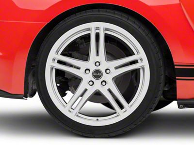 Carroll Shelby Wheels CS14 Hyper Silver Wheel; Rear Only; 20x11; 50mm Offset (15-23 Mustang GT, EcoBoost, V6)