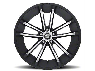 Carroll Shelby Wheels CS2 Black with Machined Face Wheel; Rear Only; 20x11 (15-23 Mustang GT, EcoBoost, V6)