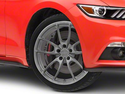 Carroll Shelby Wheels CS21 Smoked Tint Brushed Aluminum Wheel; Front Only; 19x10.5 (15-20 Mustang GT350)