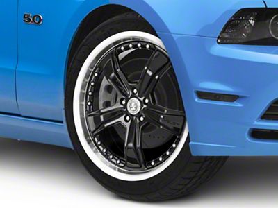 Shelby Razor Gloss Black Wheel; 20x9; 24mm Offset (10-14 Mustang, Excluding 13-14 GT500)