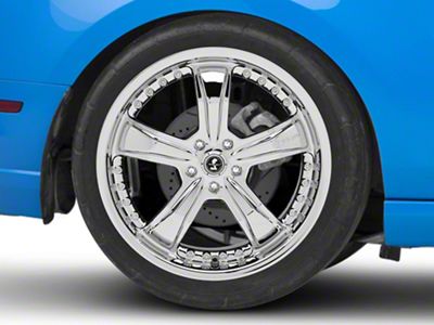 Shelby Razor Chrome Wheel; Rear Only; 20x10; 48mm Offset (10-14 Mustang)