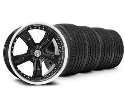 20x9 Shelby Razor Wheel & Lionhart All-Season LH-Five Tire Package (15-23 Mustang GT, EcoBoost, V6)