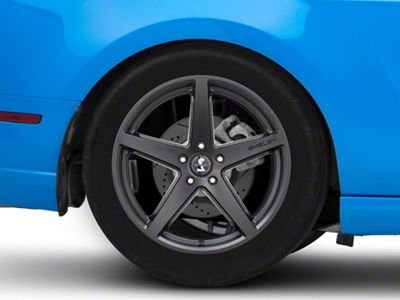 Shelby Style SB201 Satin Black Wheel; Rear Only; 19x10.5; 45mm Offset (10-14 Mustang)