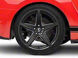Shelby Style SB201 Satin Black Wheel; Rear Only; 19x10.5; 45mm Offset (15-23 Mustang GT, EcoBoost, V6)