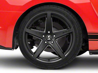 Shelby Style SB201 Satin Black Wheel; Rear Only; 19x10.5 (15-23 Mustang GT, EcoBoost, V6)