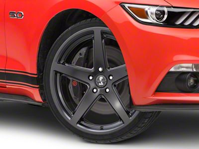 Shelby Style SB201 Satin Black Wheel; 19x9.5 (15-23 Mustang GT, EcoBoost, V6)