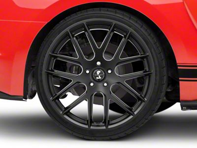 Shelby Style SB202 Satin Black Wheel; Rear Only; 20x10.5; 48mm Offset (15-23 Mustang GT, EcoBoost, V6)
