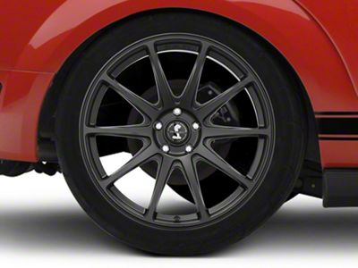 Shelby Style SB203 Satin Black Wheel; Rear Only; 20x10.5; 45mm Offset (05-09 Mustang)