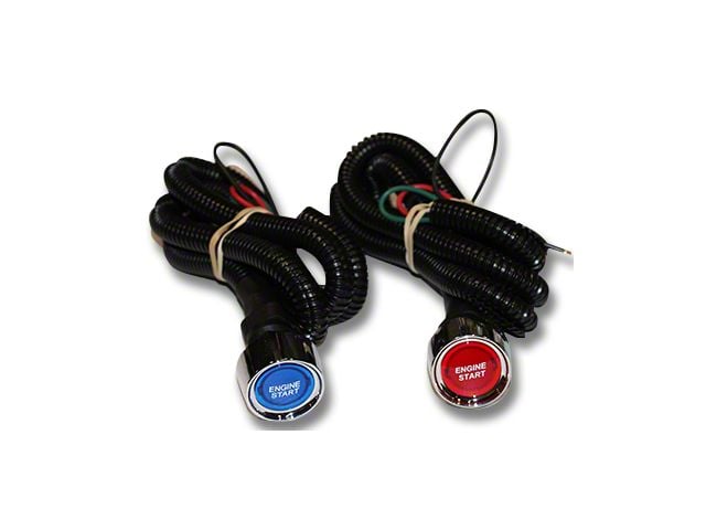 SHR Illuminated Push Button Start Ignition Kit; Red (05-09 Mustang)