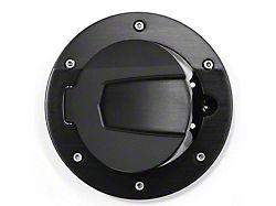 SHR Tru-Billet Fuel Door; Brushed Black (10-14 Mustang)