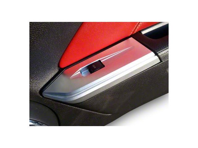 SHR Window Switch Plate; Silver (10-14 Mustang Convertible)