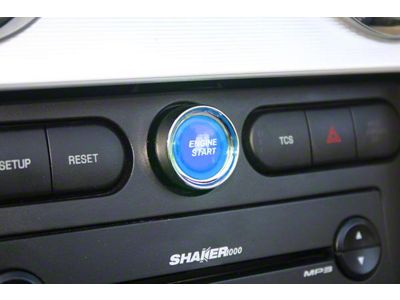 SHR Illuminated Push Button Start Ignition Kit; Blue (05-09 Mustang)