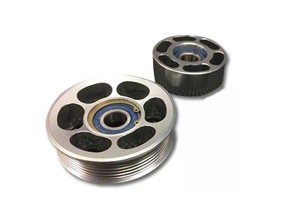 SHR Tru-Billet Idler Pulleys; Silver Anodized (94-95 Mustang GT)