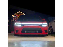 Sick Diesel LED Grille Lights; Smoked; Silver Frame (15-23 Charger)