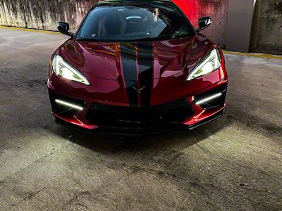 Sick Diesel LED Grille Lights; Smoked; Black Frame (20-23 Corvette C8 Stingray)
