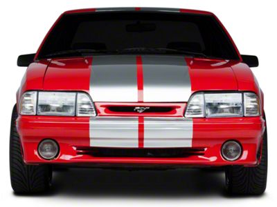 SEC10 Lemans Stripes; Silver; 12-Inch (79-93 Mustang)