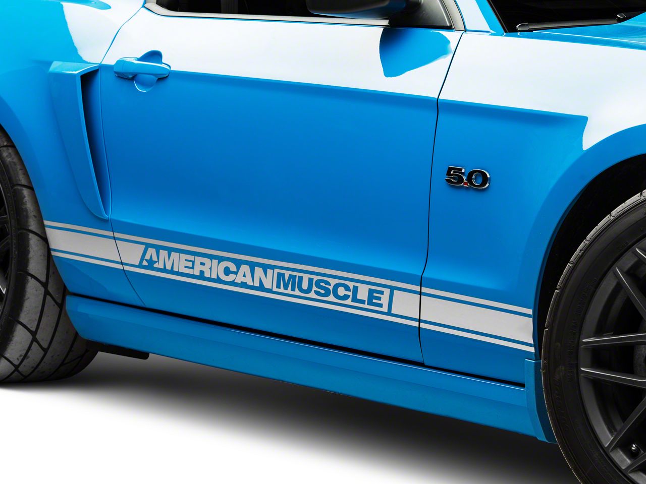 SEC10 Mustang Rocker Stripes with AmericanMuscle Logo