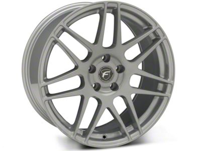 Forgestar F14 Monoblock Silver Wheel; Rear Only; 19x10; 42mm Offset (15-23 Mustang GT, EcoBoost, V6)