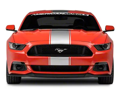 SEC10 Super Snake Style Stripes; Silver (15-23 Mustang)