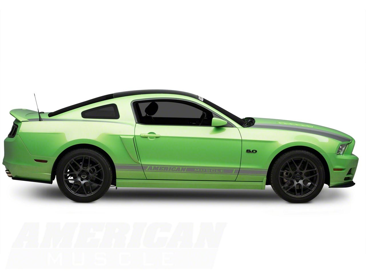 SEC10 Mustang Quarter Panel Accent Decal; Silver 26331 (10-14