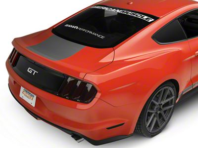 SEC10 Rear Decklid Accent Decal; Silver (15-23 Mustang)