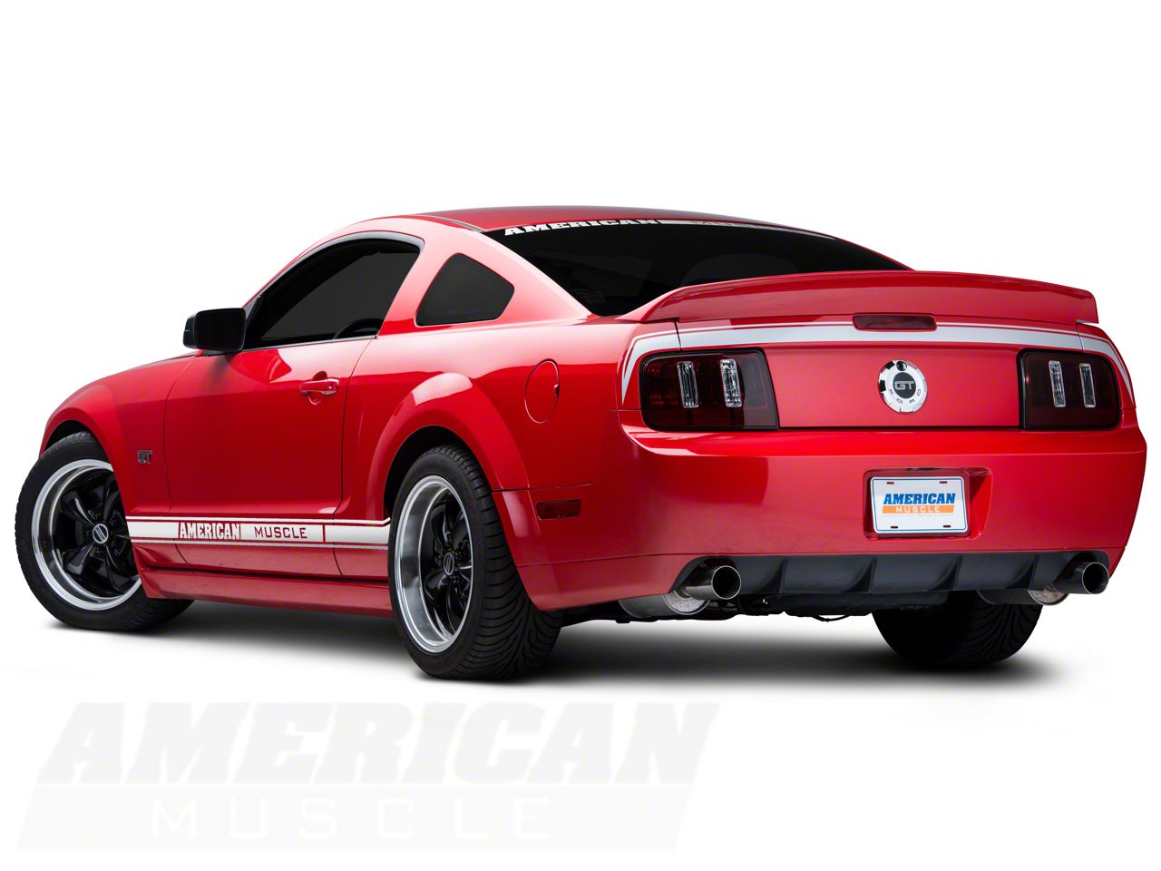 SEC10 Mustang Rear Decklid Decal; Silver 101796 (0509 Mustang) Free