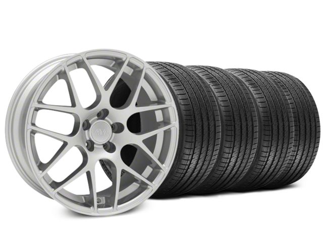 AMR Silver Wheel and Sumitomo Maximum Performance HTR Z5 Tire Kit; 18x9 (94-98 Mustang)