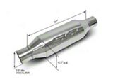 SLP LoudMouth II Bullet-Type Muffler; 2.50-Inch Inlet/ 2.50-Inch Outlet (Universal; Some Adaptation May Be Required)