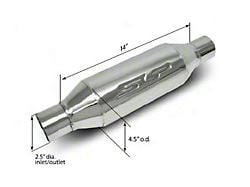 SLP LoudMouth II Bullet-Type Muffler; 2.50-Inch Inlet/ 2.50-Inch Outlet (Universal; Some Adaptation May Be Required)