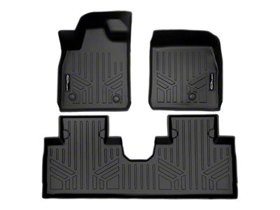 SmartLiner Smart Coverage Custom Fit Front and Rear Floor Liners; Black (21-25 Mustang Mach-E)