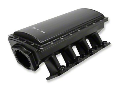 Sniper Hi-Ram EFI Fabricated Intake Manifold with 90mm TB Opening; Black (10-15 Camaro SS)