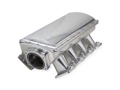 Sniper Hi-Ram EFI Fabricated Intake Manifold with 90mm TB Opening; Silver (10-15 Camaro SS)