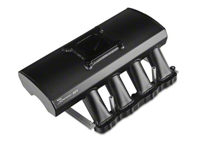 Sniper Fabricated Intake Manifold with Fuel Rail Kit; Black (05-10 Mustang GT)
