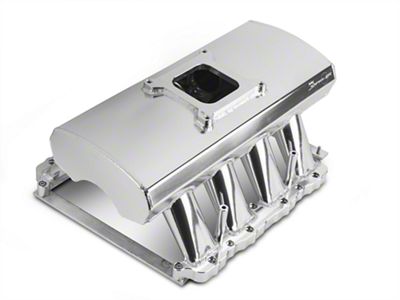 Sniper Fabricated Intake Manifold with Fuel Rail Kit; Silver (05-10 Mustang GT)