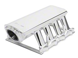Holley EFI EFI Hi-Ram Fabricated Intake Manifold with 90mm TB Opening and Fuel Rail Kit; Silver (11-14 Mustang GT)