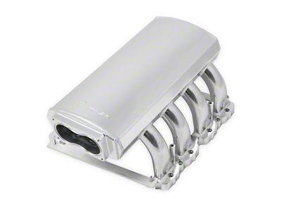 Sniper EFI Hi-Ram Sheet Metal Fabricated Intake Manifold; Silver (05-10 Mustang GT)