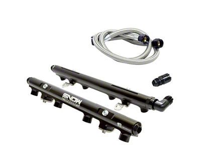 Snow Fuel Billet Fuel Rail Kit; Factory Fit (11-17 Mustang GT)