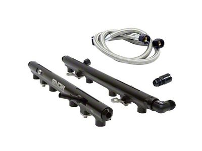 Snow Fuel Billet Fuel Rail Kit; Factory Fit (18-23 Mustang GT)